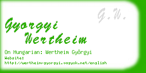 gyorgyi wertheim business card