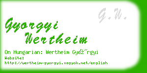 gyorgyi wertheim business card